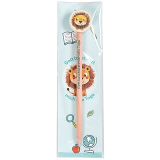 Bleistift und Lesezeichen-Set - Löwe