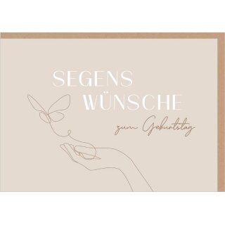 Faltkarte - Segenswünsche - Schmetterling