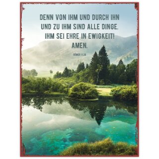 Metallschild groß - Ihm sei Ehre in Ewigkeit