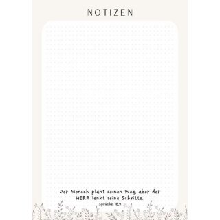 Notizblock - Der Mensch plant - Blumen