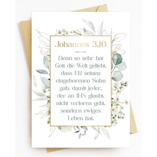 Postkarte - Johannes 3,16