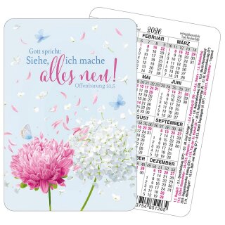 Spielkarten-Kalender Jahreslosung 2026 - Hortensie
