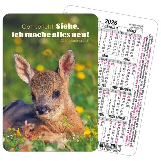 Spielkarten-Kalender Jahreslosung 2026 - Rehkitz