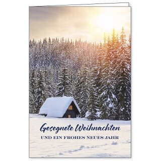 Faltkarte Gesegnete Weihnachten und ein frohes neues Jahr