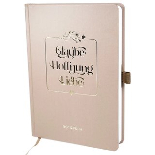Notizbuch Glaube Hoffnung Liebe