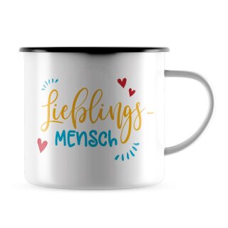 Emaille-Becher Lieblingsmensch