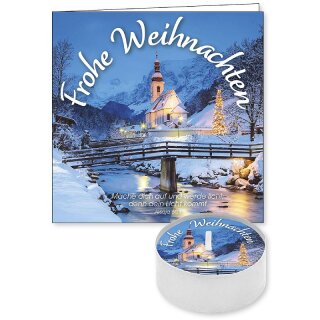 Teelicht - Frohe Weihnachten