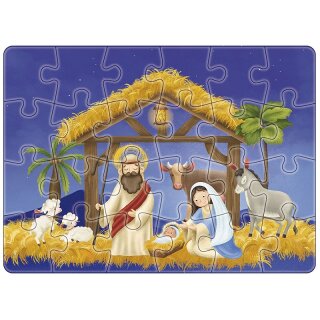 Weihnachtskrippe - Mini-Puzzle