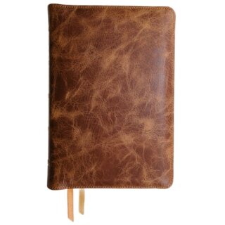 Elberfelder Taschenbibel - Rindleder Toffee braun