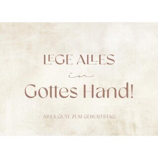 Postkarte Leg Alles in Gottes Hand
