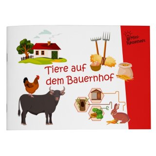 Mini-Rätselheft - Tiere auf dem Bauernhof
