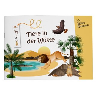 Mini-Rätselheft - Tiere in der Wüste