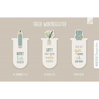 3er-Lesezeichen-Set Treue Wortbegleiter