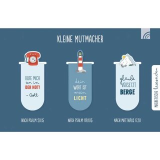 3er-Lesezeichen-Set Kleine Mutmacher