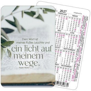 Spielkarten-Kalender 2027 - Dein Wort ist meines Fußes Leuchte