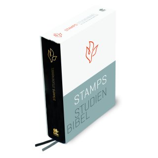 STAMPS Studienbibel - Lederfaserstoff, schwarz, Goldschnitt