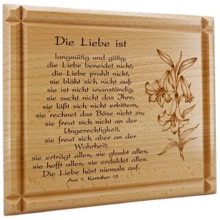 Wandbild mit Motiv - Die Liebe ist...