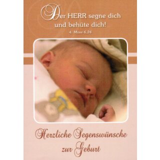Postkarte-Herzliche Segenswünsche zur Geburt