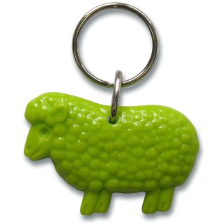 Schlüsselanhänger Schaf, Acryl, 5 cm, grün, Psalm 23