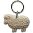 Schlüsselanhänger Schaf, Acryl, 5 cm, weiß, Psalm 23