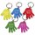 Schlüsselanhänger - Hand in Gelb, Blau, Rot, Grün und Pink