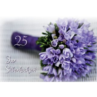 Blumenstrauß mit der Zahl 25