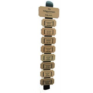 Wanddekoration aus Holz - Die Seligpreisungen