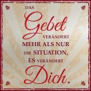 Edle Metalltafel im Vintagestil mit Text Das Gebet...