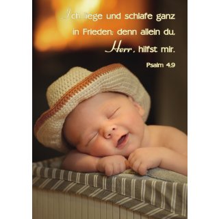Postkarte Psalm 4,9