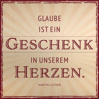 Ein Zitat von AMrtin Luther auf Metaltafel in Vintagestil