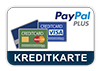 Kreditkarte / Visa, MasterCard oder American Express (PayPal Plus)